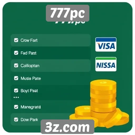 Métodos de pagamento oferecidos pelo 777pc